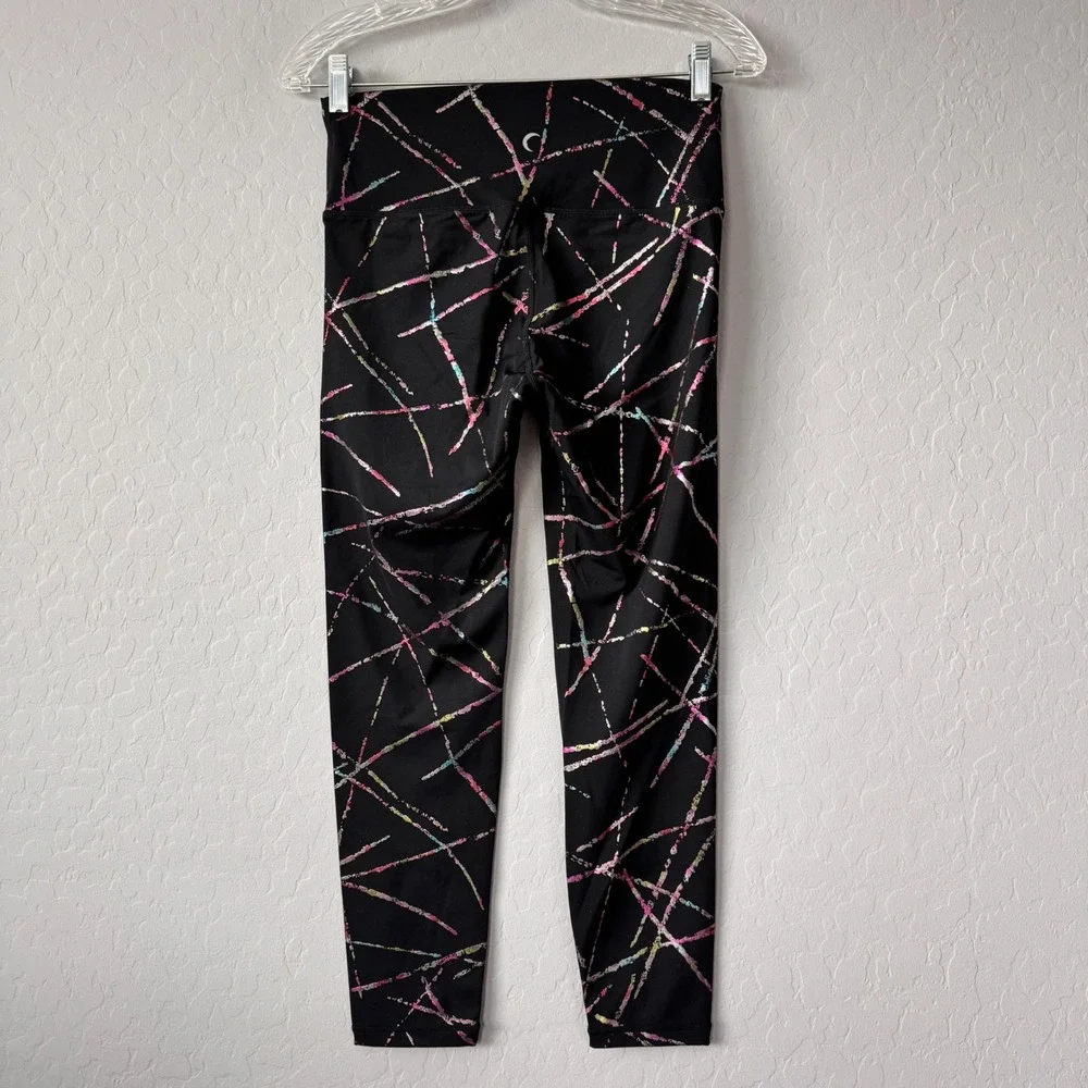 NWT Zyia Active Abstract Hi-Rise 7/8 Leggings - Iridescent, Athletic, Size 6-8 - Picture 5 of 9